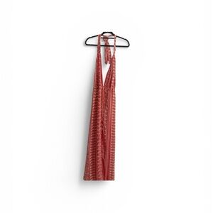 Elan Patterned Red Maxi Dress